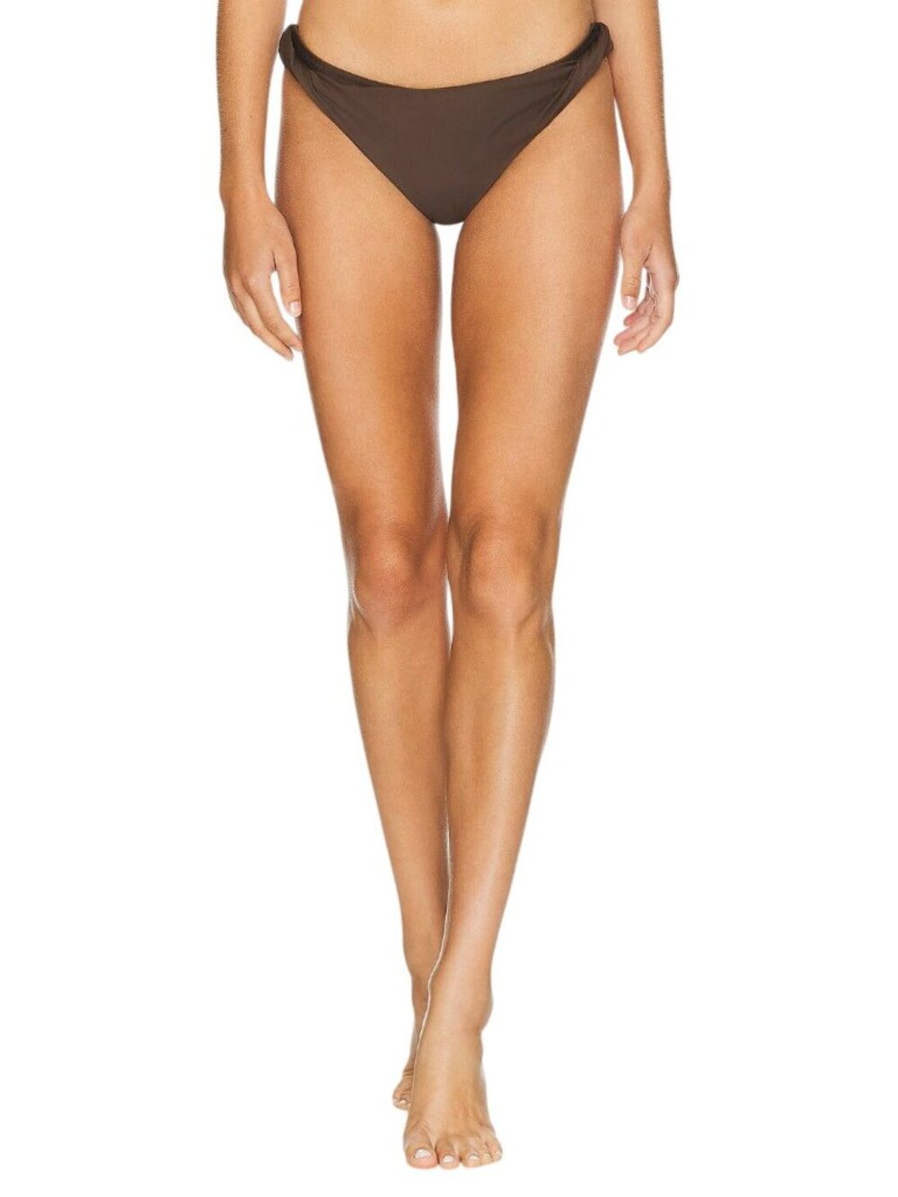 Di Petsa Twisted Bikini Bottoms in Brown X/Large New Womens Swim